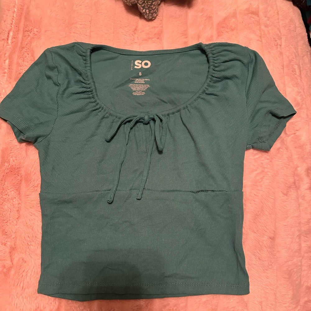 SO Women's Teal Crop Top